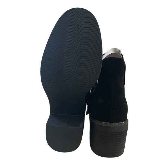 Gentle Souls Best 65MM Zip Bootie Black Suede Side Zip NEW Size 5.5 - Picture 5 of 7